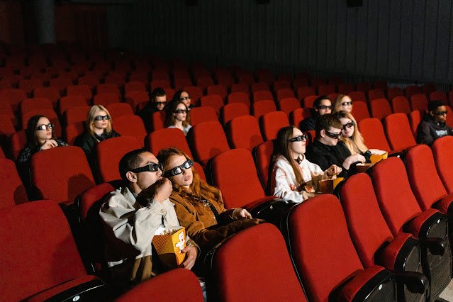 People Watching Movie in theater
