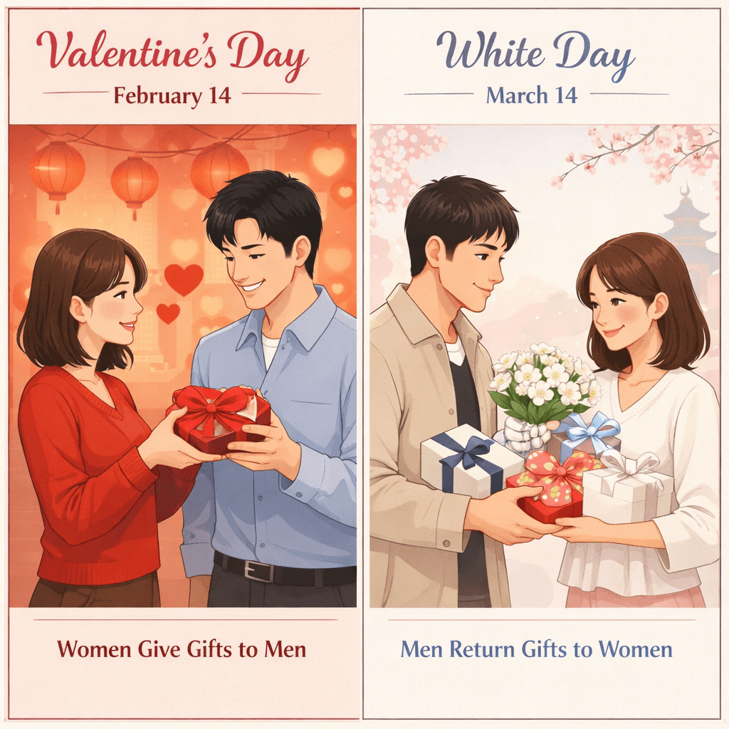 Difference between Valentine’s Day and White Day